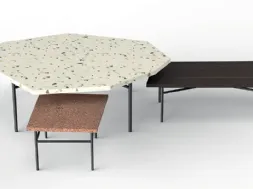 Tavolino con struttura in metallo tubolare Fragment di Bonaldo