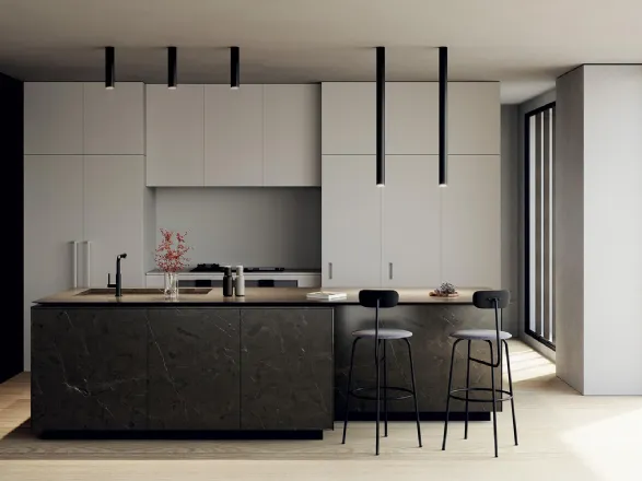 Lampada tubolare in metallo a dimensioni diverse A Tube Soffitto di Lodes