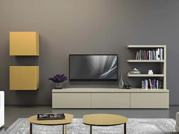 Parete attrezzata squadrata Day Box di Clever