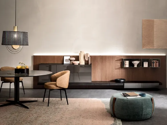 Parete attrezzata di design Sistema LT40 3 di Lema