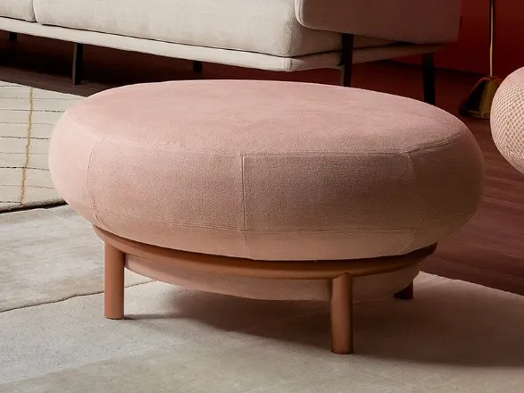 Pouf rotondeggianti struttura in metallo Bonsai di Bonaldo