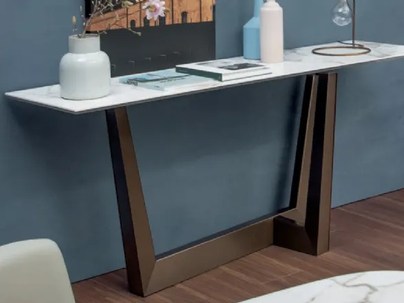 Consolle moderna in ceramica e legno Art Console di Bonaldo
