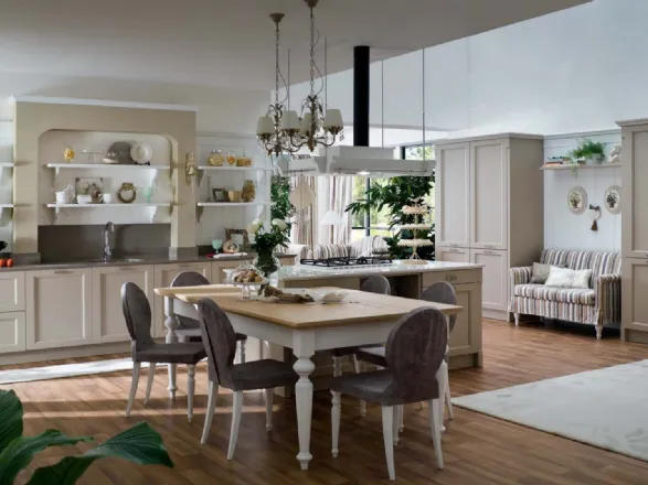 Cucina Classica in legno con isola Italian Mood di Callesella