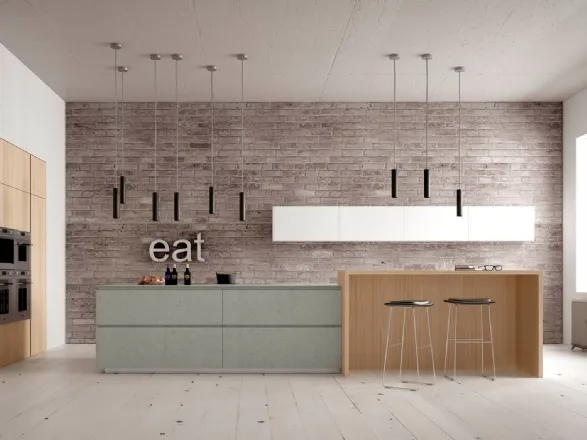Cucina in legno e laccata Forty/5 di Valdesign