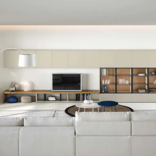 Parete Attrezzata Wall 30 04 in laccato opaco di Novamobili