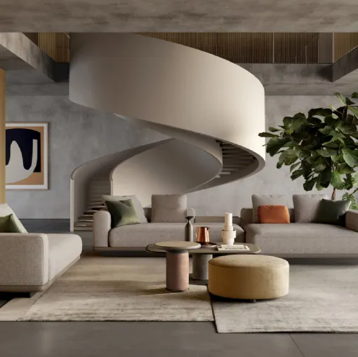 Divano con penisola Skyline di Art Nova