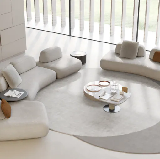 Divano con penisola Curve di Art Nova