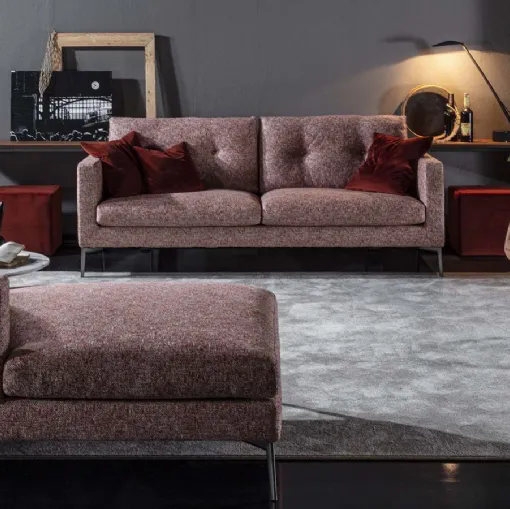 Divano lineare in tessuto Fire di Flexstyle