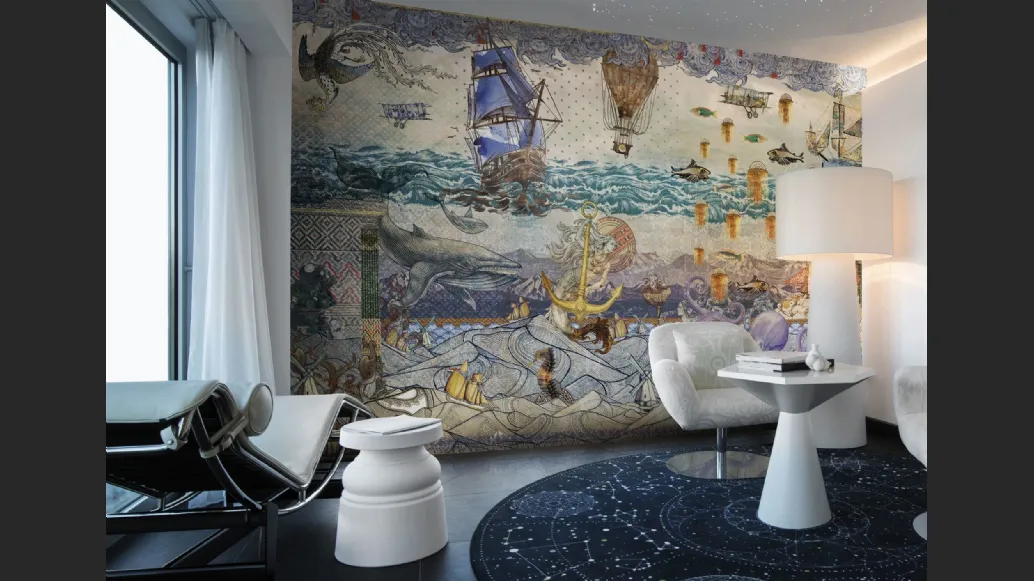 Carta da parati con soggetto marino Atlantis di London Art