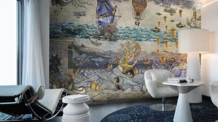 Carta da parati con soggetto marino Atlantis di London Art