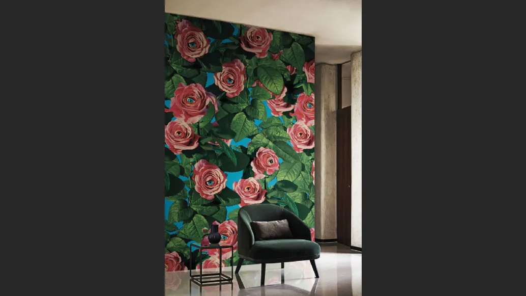 Carta da parati Eyes & Roses di London Art