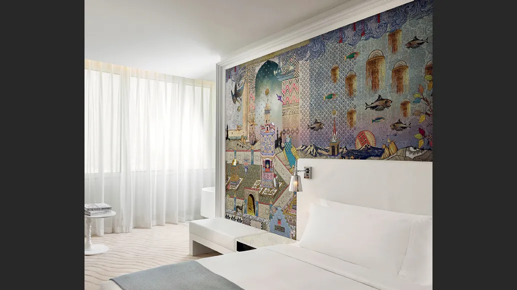 Carta da parati in stile orientale Mondrian Doha di London Art