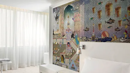 Carta da parati in stile orientale Mondrian Doha di London Art