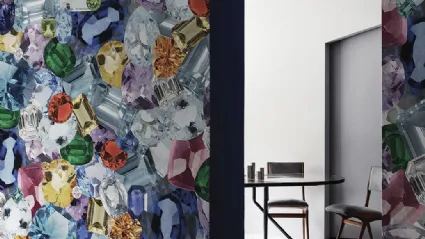 Carta da parati con gioielli colorati Shine On di London Art