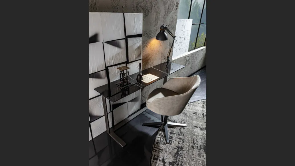 Scrittoio Rialto in marmo con base in metallo di Flexstyle