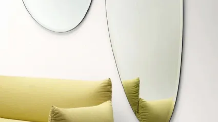 Specchio da parete con bordo bisellato Spot S-L di Midj