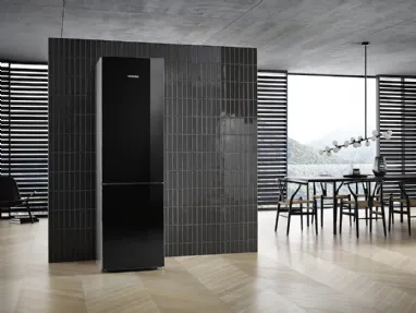 Frigo Congelatore KFN29683Dobsw posizionamento libero XL con sportello in vetro di Miele