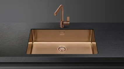 Lavello in acciaio PVD di Smeg