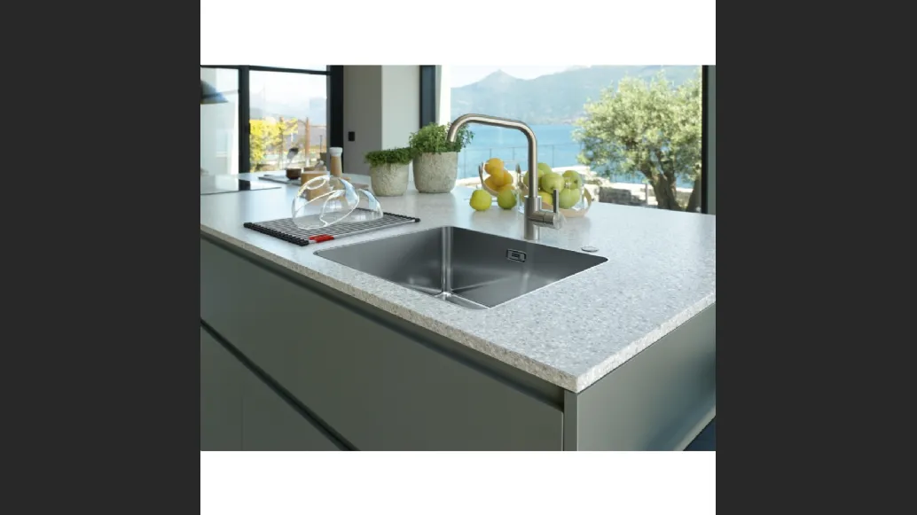 Lavello Mythos MYX 210 70 in acciaio inox satinato di Franke
