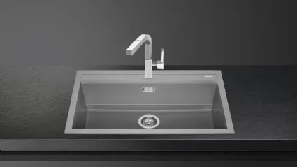 Lavello Incasso Standard VSGX860CT composto da particelle di granito e resina di Smeg