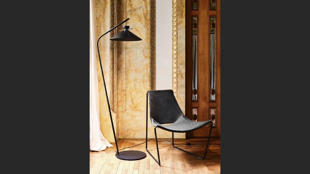 Lampada in metallo verniciato nero Japan Terra di Midj