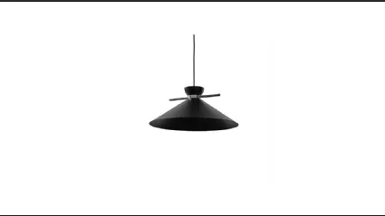 Lampada a sospensione con paralume in metallo Nero Japan L di Midj
