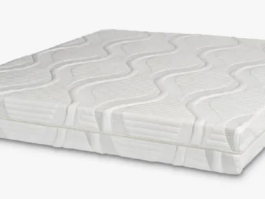Materasso Touch antibatterico e anallergico,sfoderabile e in tessuto bianco con decori a onde di Dolcenotte