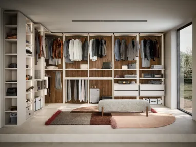 Cabina Armadio Ben in laccato opaco ed Ecolegno di Novamobili