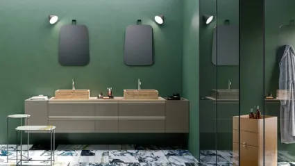 Mobile da Bagno Cartabianca in Opaco Fango di Cerasa