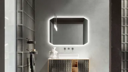 Mobile da Bagno sospeso Des Evolution 07 in rovere chiaro di Cerasa