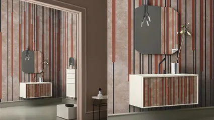 Mobile da Bagno Des in Laccato RAL1013 con frontale personalizzabile di Cerasa