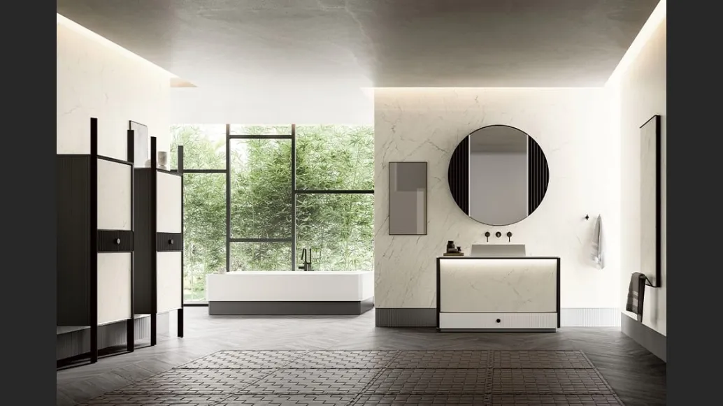 Mobile da Bagno Honey 02 in Laminam Statuarietto di Cerasa