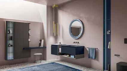 Mobile da Bagno Segno in laccato opaco a campione di Cerasa