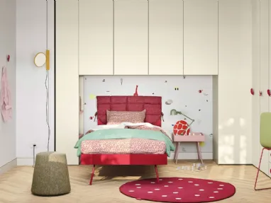 Cameretta a ponte Kids space 23 in melaminico di Nidi
