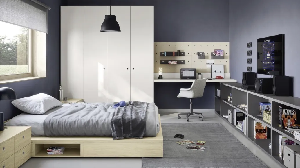Cameretta con letto a terra Next space 14 di Nidi