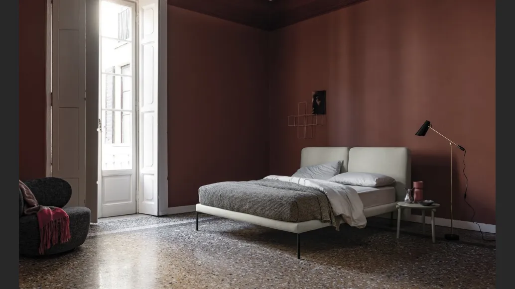 Letto in tessuto Feel di Bolzan Letti