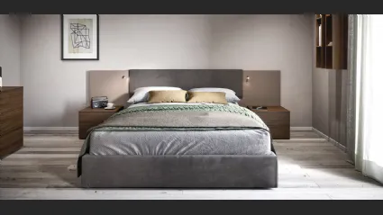 Letto in tessuto con testiera Cardiff di Cinquanta3