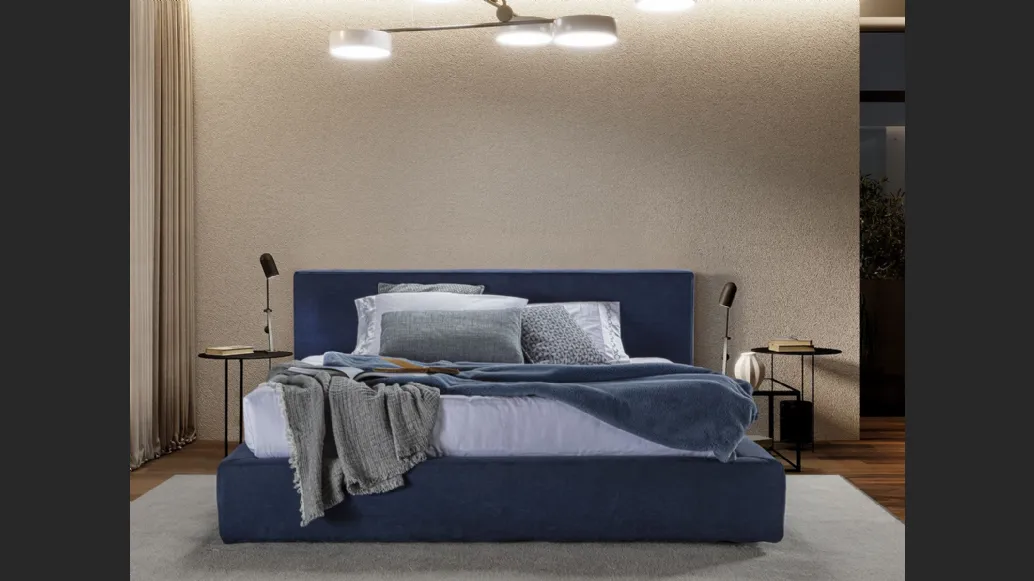 Letto matrimoniale in pelle Miami di Flexstyle