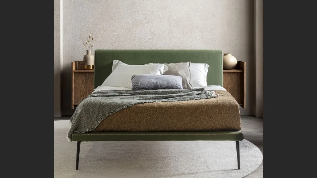 Letto in tessuto con testiera Stelle di Flexstyle