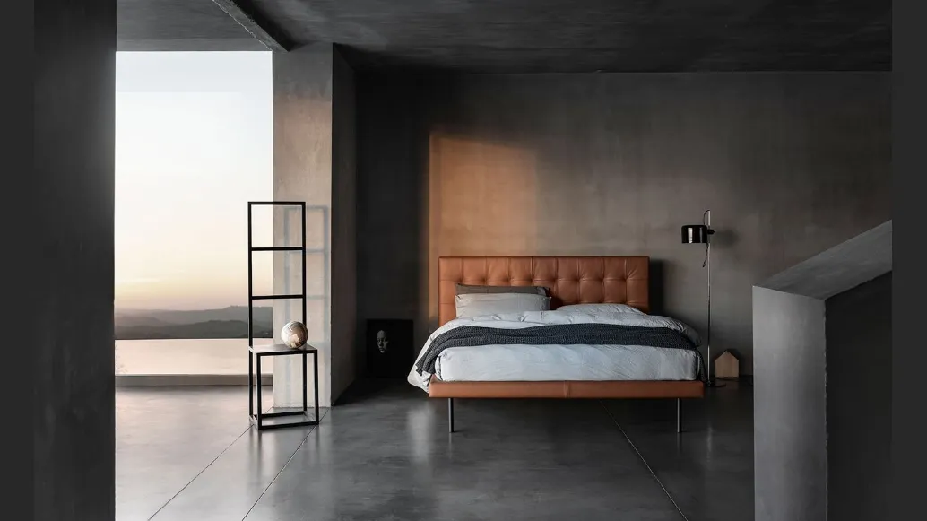 Letto in pelle Freedom di Bolzan Letti