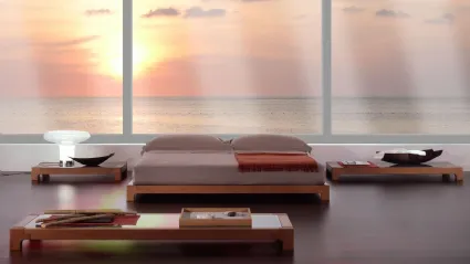 Letto matrimoniale in legno Linea Iride di Fratelli Elli