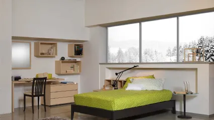 Letto in legno da una piazza e mezza Base Zeta di Fratelli Elli