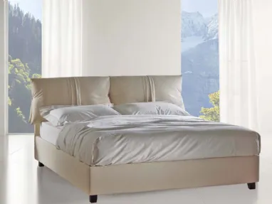 Letto in tessuto imbottito con testiera Mistral di Flexstyle