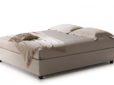 Letto matrimoniale Sommier in tessuto con box contenitore Flexstyle