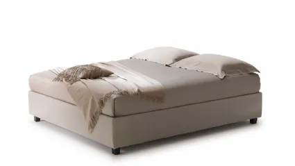 Letto matrimoniale Sommier in tessuto con box contenitore Flexstyle