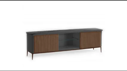 Madia Lea H55 in legno con ante rivestite in tessuto di Midj