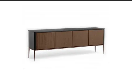 Madia Lea H73 in legno con ante rivestite in tessuto di Midj
