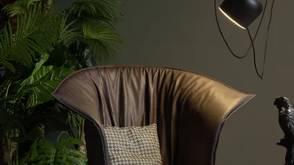 Poltroncina di design in pelle Artichoke di Novamobili