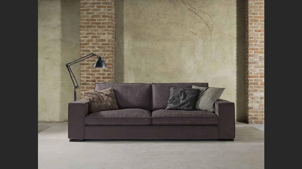 Divano lineare in tessuto Butterfly New di Flexstyle