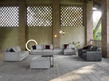Divano in tessuto componibile modulare Elite di Flexstyle